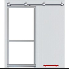 Bausatz 1-flg Gehtür Schiebetor B=125H=22250cm  Garagentor Gartentor ✔