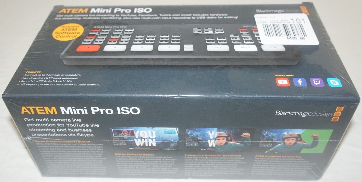 Blackmagic Design Atem Mini Pro ISO HDMI Live Stream Blackmagic Design Atem Mini Pro ISO HDMI Live Stream