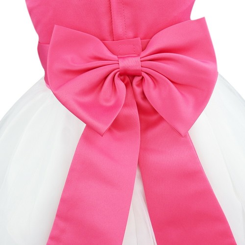 US Flower Girls Princess Dress Kids Wedding Bridesmaid Formal Pageant Party Gown - Picture 46 of 108