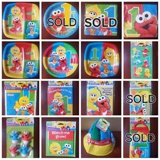 Sesame Street 1st Birthday Party Supplies plates napkins invitations bags U PICK