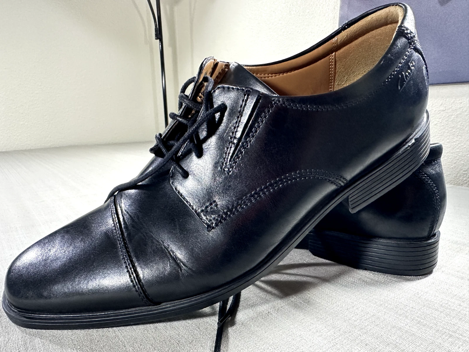 Scarpe da uomo Clarks Ultimate Comfort Collection stile Oxford nere taglia US 10 5 m #3704