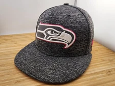 Seattle Seahawks Fitted Hat Cap, Breast Cancer Pink Accents, New Era 5950, 7 1/8