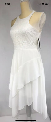 Xtraordinary Dress Flare Juniors 1 Lace Sleeveless White Homecoming