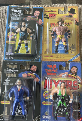 official the major wrestling figure Power Con Exclusive Set Of 4 RARE