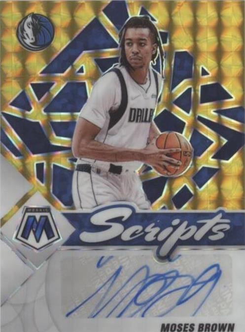 2021-22 Panini Mosaic - Scripts Moses Brown #SC-MSB Gold Prizm (AU) for ...