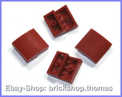 Lego 4 x Dachstein Bogen rot 2x2x2/3 - 15068 - Slope Curved Dark Red - NEU / NEW