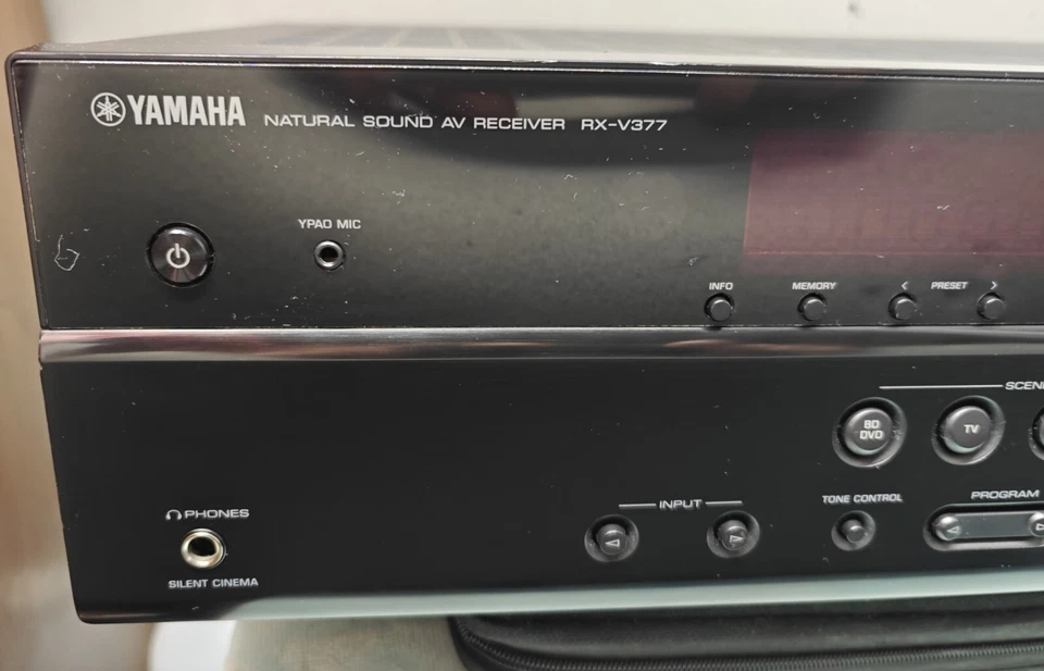 Yamaha Rx-v377 Cinema Surround Sound Receiver 100w/ Ch. @ 8 Ohms - Image 2 of 4