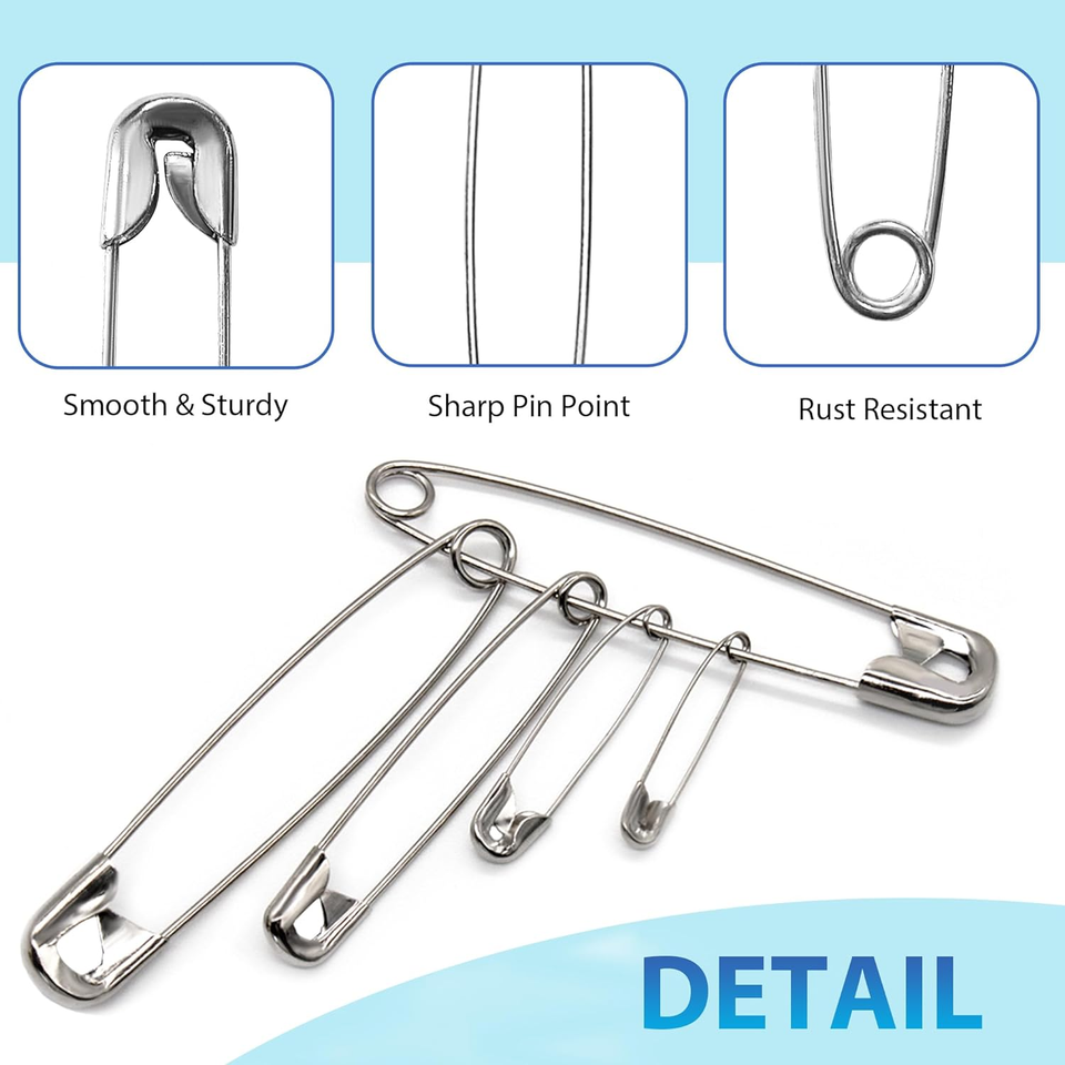 Safety Pins 3 Inch Large Safety Pins,Bulk Safety Pins,100 PCS Heavy Duty Big S eBay