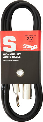 Stagg 10 ft. Deluxe Audiokabel - Male XLR/Klinke männlich 3m