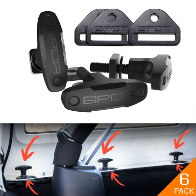 GPCA Wrangler JL 4xe JK Tie-Down Anchor Pro M8 + Tie-Down D-Plate Combo 6 Pack 