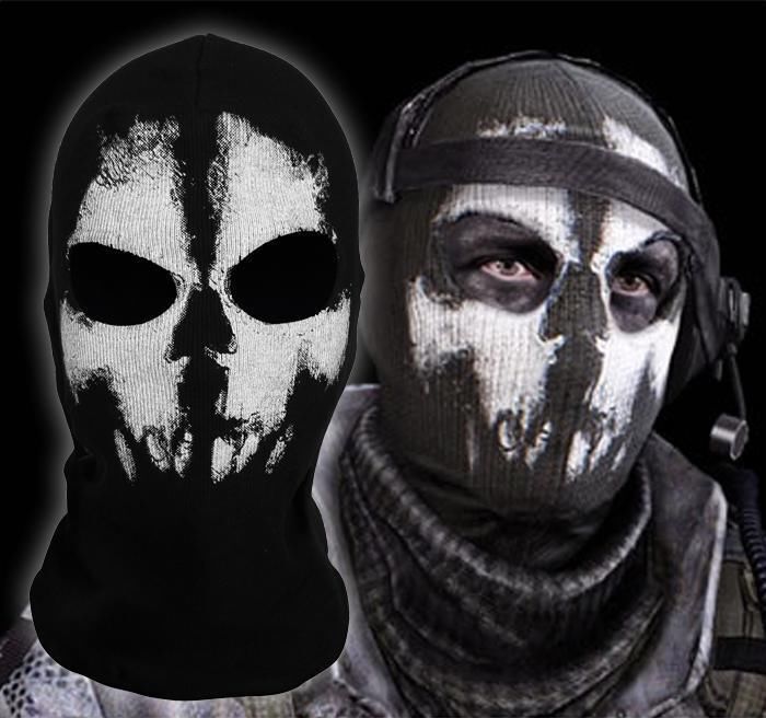  Ghost Mask MW2 Skull Full Face Mask Black Balaclava Ghosts  Skull Full Face Mask… : Clothing, Shoes & Jewelry