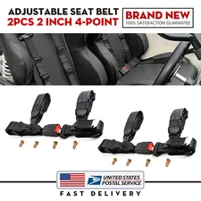 1Pair 2" 4-Point Harness Sport Quick Release Safety Seat Belt for Universal Car