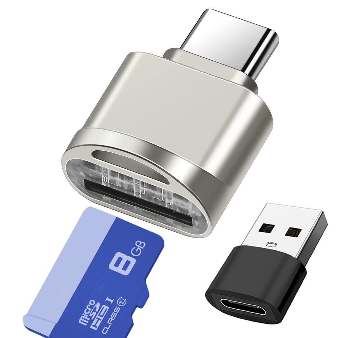 Micro SD Card Reader, USB C to SD Card Reader, Type C TF Memory Card Reader w...