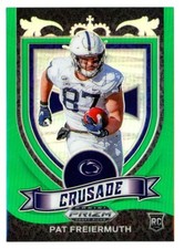 Pat Freiermuth 2021 Prizm DP Crusade Green Refractor #173 Steelers Rookie SP RC
