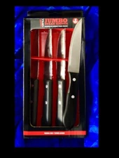 Expert Chef 4pc Jumbo steak knife set 9.75” serrated commercial chef quality