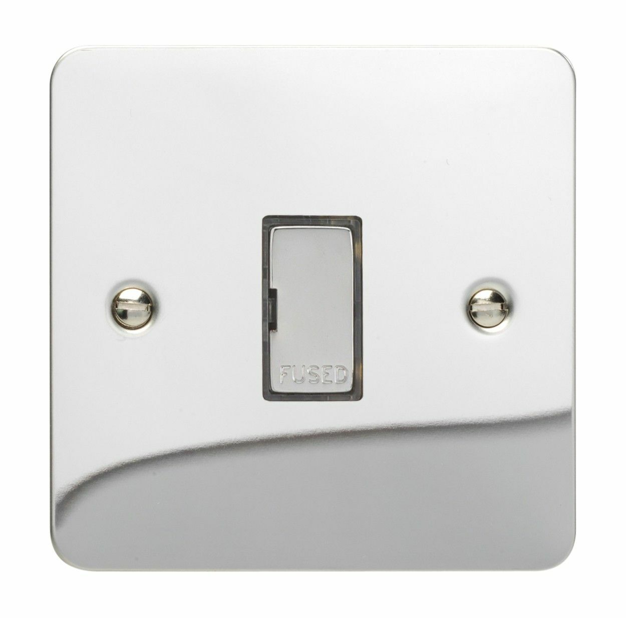 Varilight XFC6UD Ultraflat Polished Chrome 1 Gang 13A Unswitched Fused Spur
