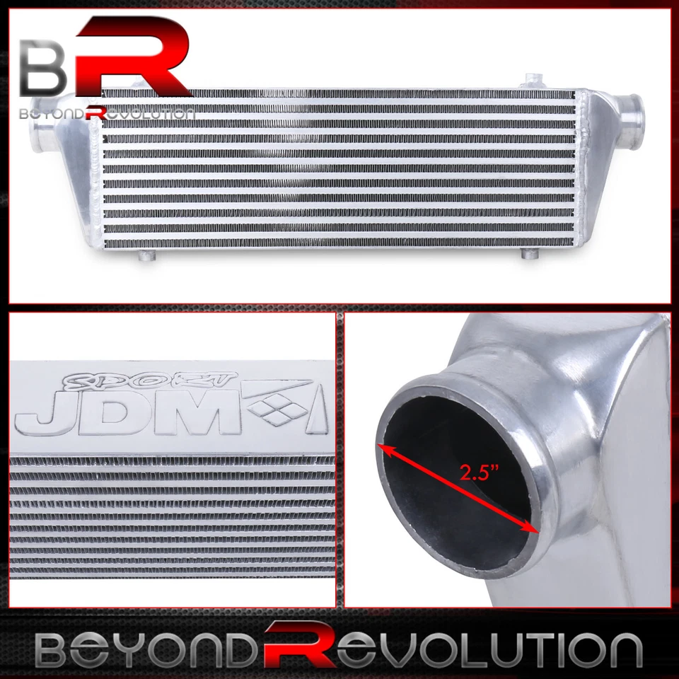 Barra y placa intercooler de refrigeración turbo de montaje frontal 28" X 7" con entrada/salida de 2,5" Foto 2 de 4