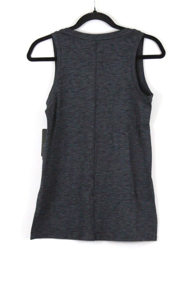 Top de mujer sin mangas alto bajo activo talla pequeña NEW YORK LAUNDRY gris oscuro nuevo con etiquetas Foto 4 de 4