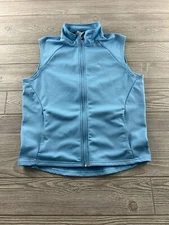 Pearl Izumi Cycling Vest Womens Size Large Blue Full Zip Mock Neck