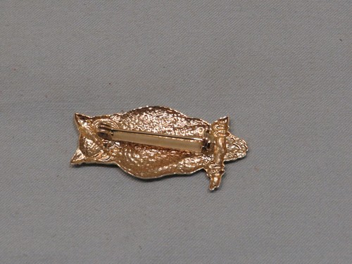 Vintage Gold Tone Owl Pin Brooch - Bild 2 von 2