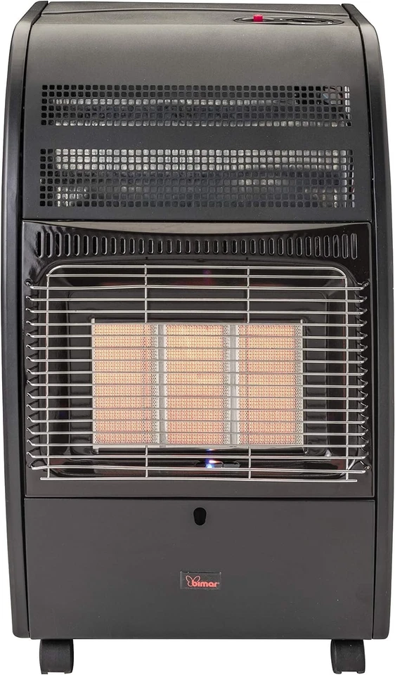 Stufa a gas Infrarossi 4.2kw con ruote kit collegamento incluso Nero Bimar K90 - Immagine 2 di 4