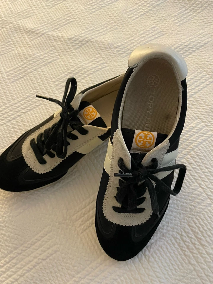 Tory Burch Hank Sneakers Size 9.5 Perfect Black/New Ivory  Authentic Pre-loved - Image 3 of 4