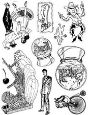 Unmounted Rubber Stamp Plate, Unmounted/Uncut Pink Rubber Stamps