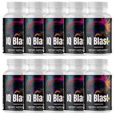 IQ Blast Capsules,  Advanced Cognitive Formula Supplement - 10 Bottles