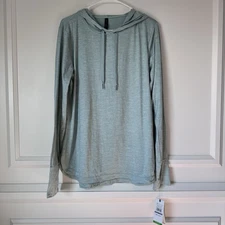 NWT GAIAM Active Wear Workout Marissa Hoodie Aquifer Heather Women's Size XXL