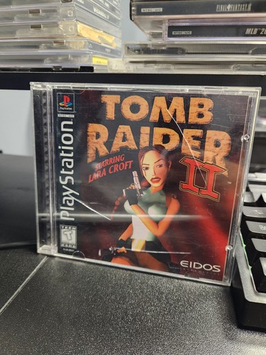 Tomb Raider II 2 (PlayStation 1, PS1, 1997) Black Label Complete CIB w/ Reg Card - Picture 6 of 7
