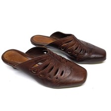 Women's Shoes - NURTURE Brown Slip On Leather Mules - Size US 6.5 Med