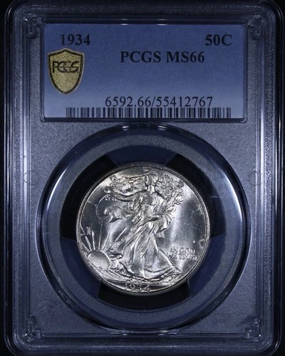 1934 Walking Liberty Half Dollar - 50c PCGS MS66 - PCGS Gold Shield
