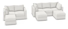 17 pc. Loves@c LOVESOFT Sactional Set w/ Deep Seats 3 Storage seats
