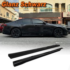 Paar Schweller Seitenschweller Ansätze Glanz Schwarz Für BMW 5er G60 G61 2023+