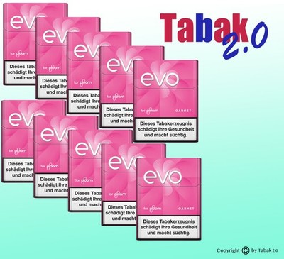 EVO Garnet Tabak-Sticks für Ploom Tabakerhitzer  10x20 Stück / 1 Stange
