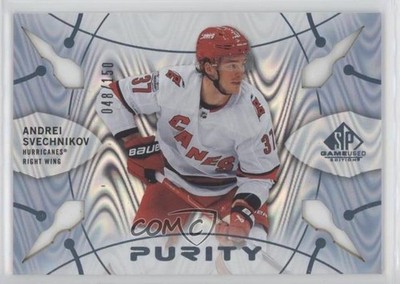 2022 Upper Deck SP Game Used Purity Platinum 48/150 Andrei Svechnikov #P-21 4om