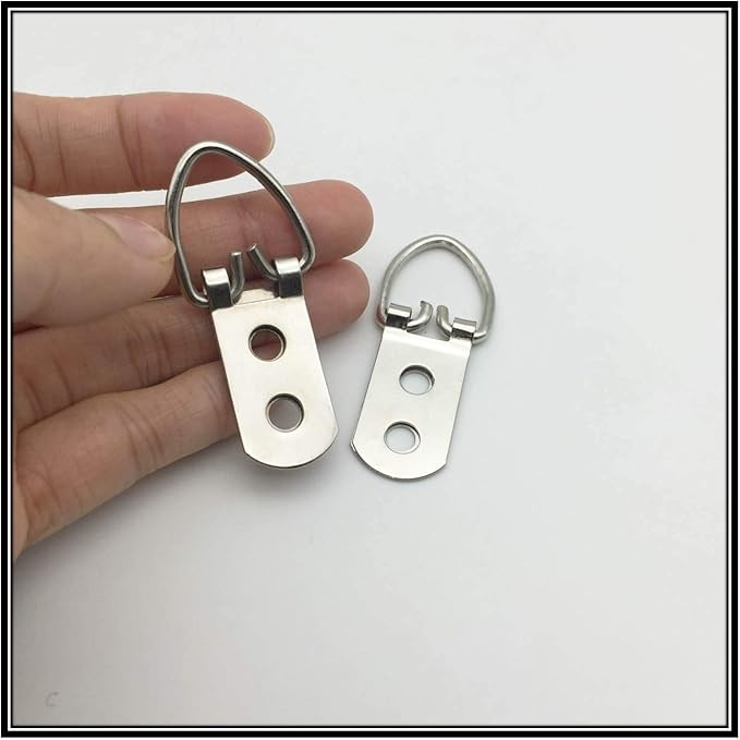 20 Pack D-Ring Picture Hangers Heavy Duty Steel with Screws for Frames & Artwork