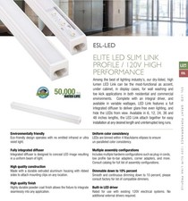Elite Led Slim Link 36 Under Cabinet Lighting 30k Esl-led-24-120v Hard Wire Elite Led Slim Link 36 Under Cabinet Lighting 30k Esl-led-24-120v Hard Wire