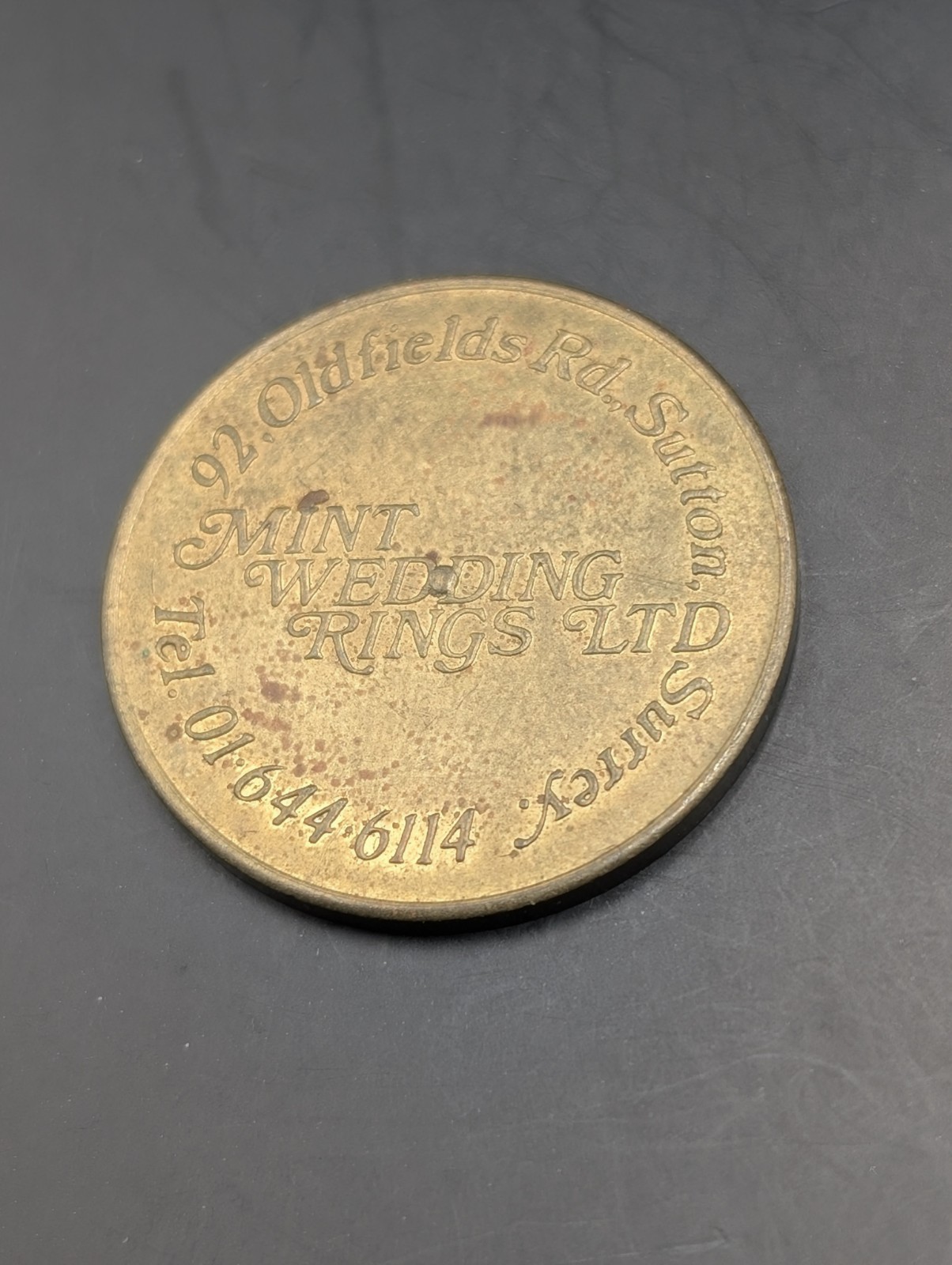 MINT WEDDING RINGS TOKEN YOU PAY Me SUTTON SURREY. VINTAGE DECISION MAKER. 