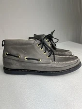 Sperry gold cup A/O Grey Chukka Boots Lace Up Mens Sz 9.5 Nubuck High Top