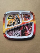 Zak Designs 3 Section Divided Child’s Plate Star Wars The Force Awakens Lunch