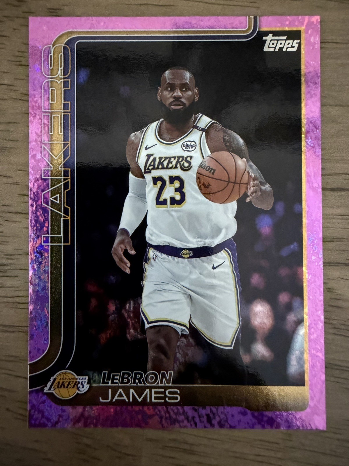 2025-26 Topps NBA LeBron James Pink Holo Foil #150 LA Lakers SP