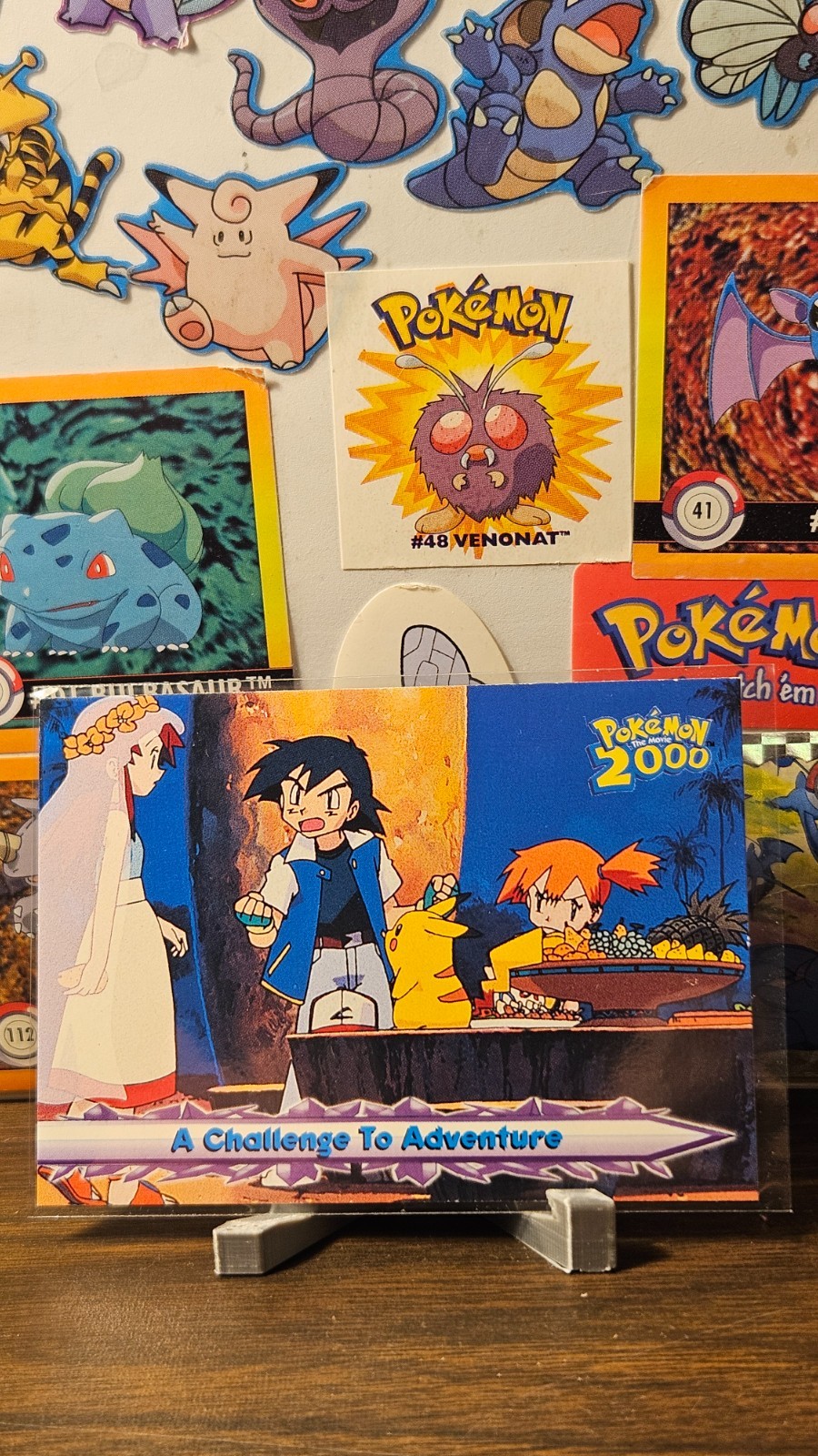 A Challenge To Adventure #27 - Pokemon Topps Pokemon 2000 Movie Blue Logo NM