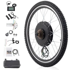 24in 26in Front Rear Wheel Electric Bicycle Ebike Conversion Kit Hub Motor LCD