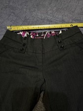 Joe Benbasset Woven Work Trousers Size 8 Button-Waist Office Siren Pants Y2K