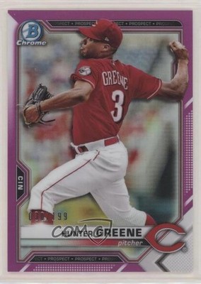 2021 Bowman Chrome Prospects Fuchsia Refractor /199 Hunter Greene #BCP-127 06yc