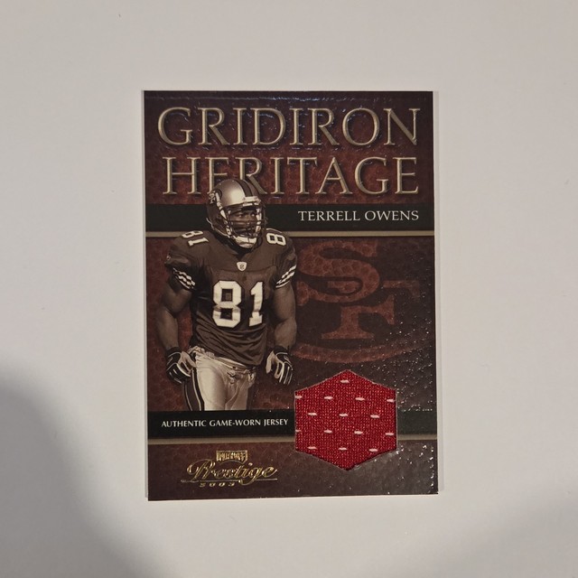 2003 Playoff Prestige Gridiron Heritage Terrell Owens GH-18 /250 MEM