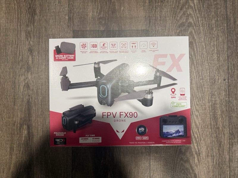 RED5 FPV FX90 Drone - GPS Foldable 720P HD WiFi FPV + 2 Batteries