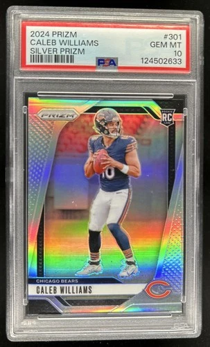 2024 Panini Prizm Caleb Williams RC Silver Rookie #301 Bears PSA 10
