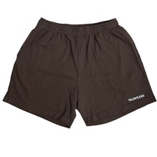Pantaloncini da salotto casual Talentless da uomo taglia XL con cuciture interne 5" marrone cioccolato 